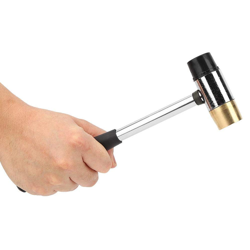 Guitar Hammer, Black Guitar Plastic Hammer Brass and Rubber Head Guitar Fret Hammer Ukulele Musical Instrument Accessories