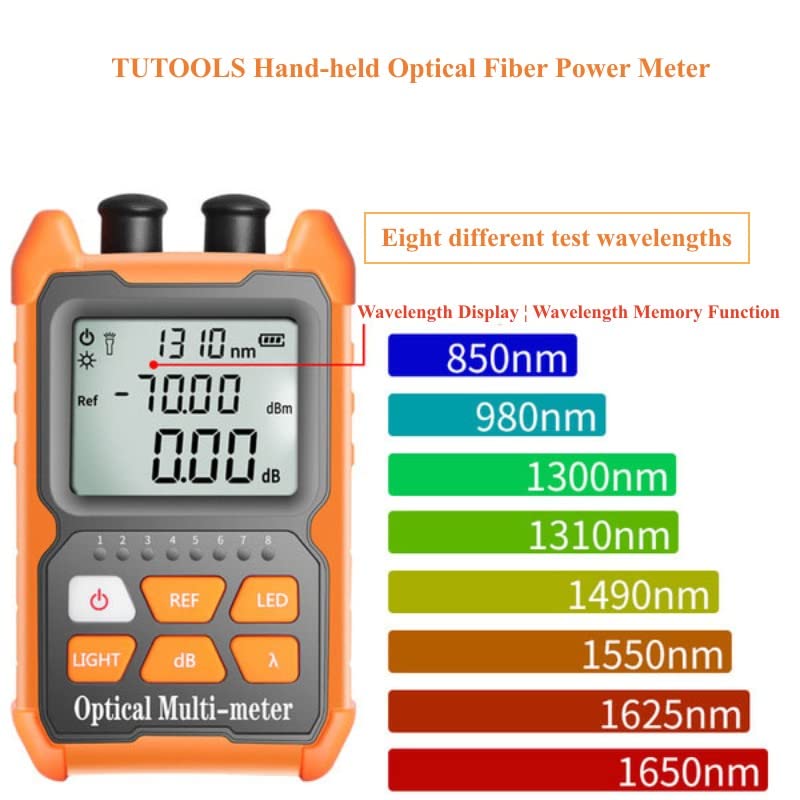[AUSTRALIA] - Hand-held Optical Fiber Power Meter, Fiber Optic Cable Tester for FC/SC/ST Universal Interface,Optical Multi-Meter with 2mW Visual Fault Locator 
