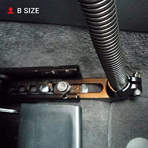 RAM MOUNTS No-Drill Vehicle Mount with Flexible Rod and B Size Ball | Seat rail base with 18" aluminum rod, B Size 1" ball and Pod I mount for phone, tablet and device holders Standard Packaging