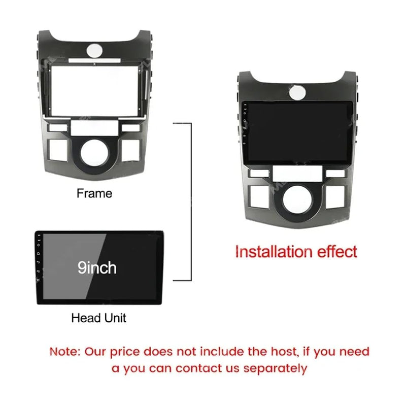 Fits for KIA Forte Cerato 2008-2013 Car Radio Stereo Fascia Frame Double DIN 9 inch Dash Installation Mounting Kit A BS
