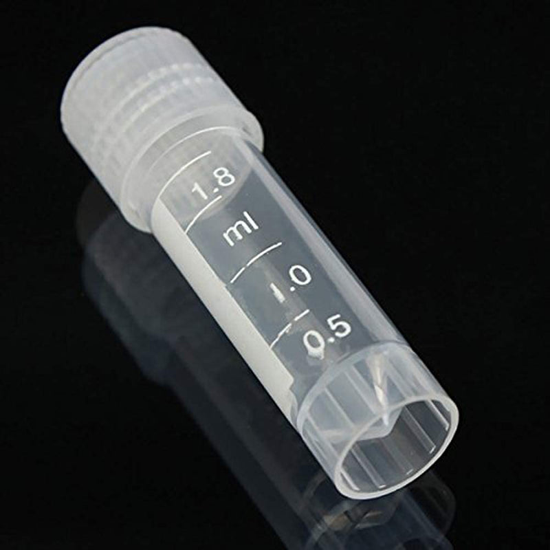 ChenXi Shop 20pcs 2ml Graduated Cryoval Cryogenic Plastic Vials Self Standing with Cap