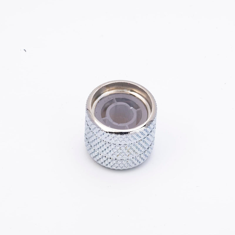 4Pcs Metal Guitar Knobs Volume Tone Control Knob Dome Tone Knobs for Electric Guitar Bass Replacement Parts, Chrome (Pattern D) Chrome (Pattern D) 4
