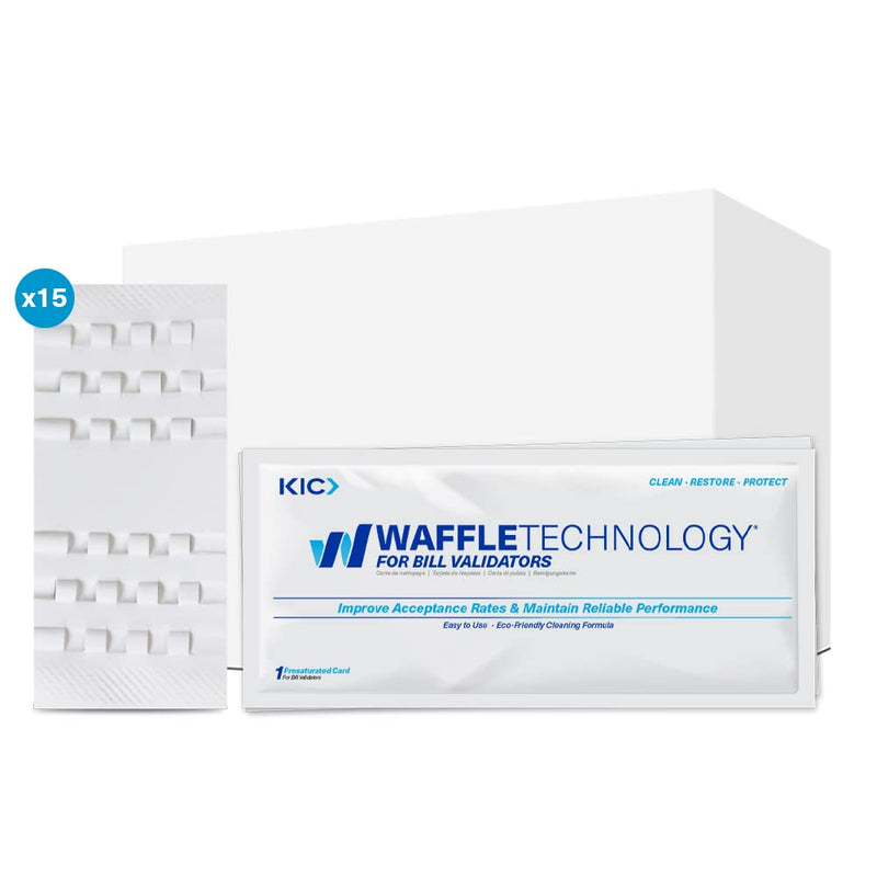 Waffletechnology Bill Acceptor Cleaning Cards White w/Miracle Magic (5) KIC065y5
