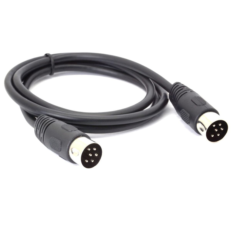 MIDI DIN 6 Pin Cable Male to Male DIN Plug Instrument Converter Adapter Midi 6pin Audio Cord for Microphone Guitar (1 M / 3.3Ft) 1 M / 3.3Ft