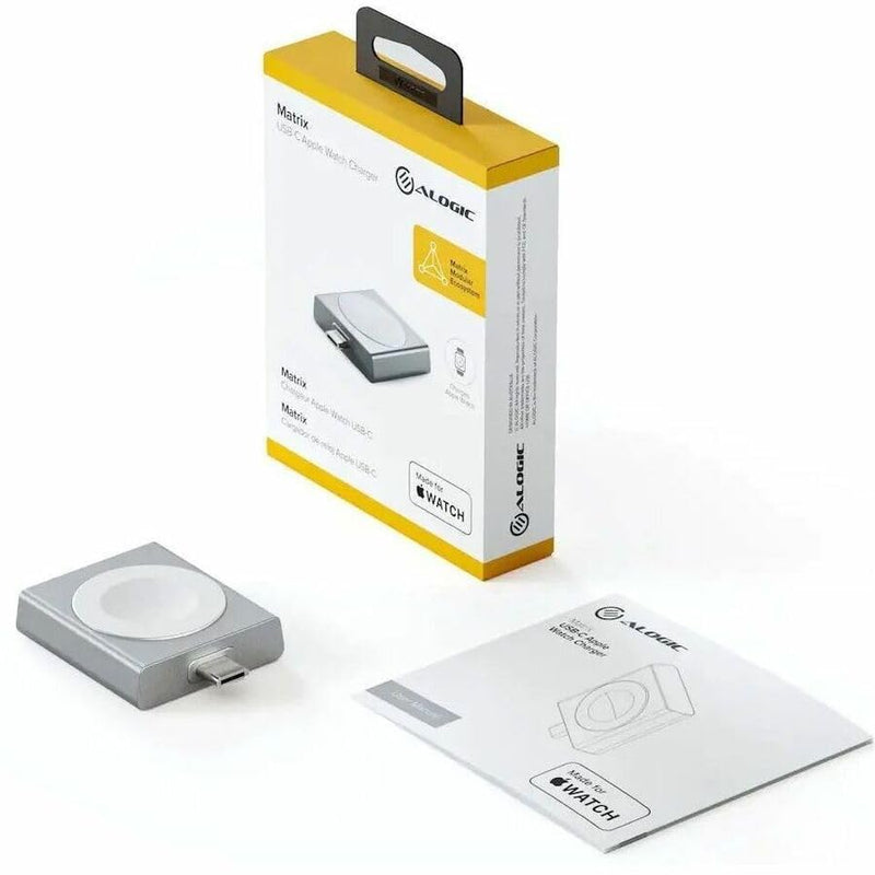 ALOGIC Matrix Portable Apple Watch Charger – The Ultimate Charging Solution for Your Apple Watch, Compatible with USB-C Cable, Matrix Stand, for Apple Watch Ultra/Series 8/7 / 6 and More.