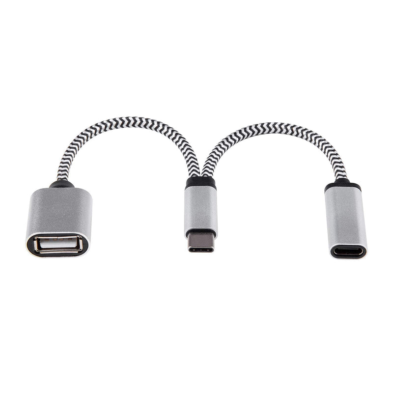 USB C OTG Adapter Compatible for Chromecast with Google TV, Samsung Galaxy S20 S10 S9 Android Smartphone, GoPro Hero 7 8 9 to Add Storage - Y Splitter Cable with PD Power Charging