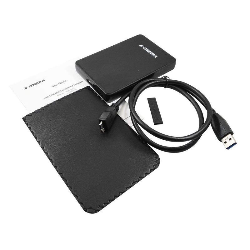 X-MEDIA XM-EN2279U3 2.5-Inch Tool-Free USB 3.0 SATA Hard Disk Drive HDD External Enclosure Case for 7mm / 9.5mm 2.5-Inch SATA HDD and SSD