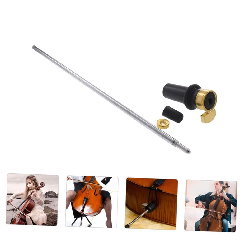 1pc Tail Post Support Rod Accessories for Instrument Endpin Accessory Stand Cello Tool Premium Cello Endpin Musical Instrument Accessory Rod Holder Stainless Steel Carbon Fiber