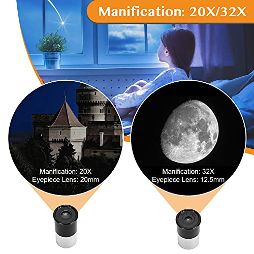 AOMEKIE 40040 Kids Astronomical Telescope for Beginners, 32X Refractor Telescope with Tabletop Tripod, Simple Assembly, for Moon Watching, Children Birthday Small