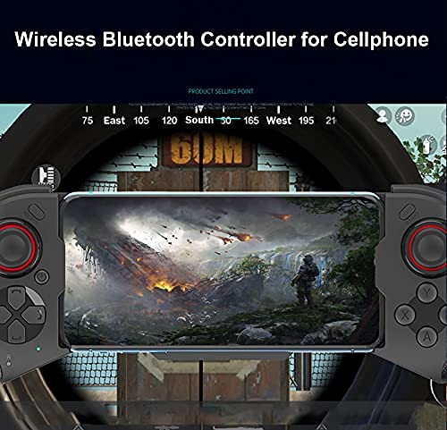 Wireless Controller for iPhone X/11/12/13/iPad/MacBook, Bluetooth Gamepad Joystick for Apple Arcade MFi Games, Cloud Gaming, Genshin Impact, Call of Duty Mobile -Direct Play [for iOS 13.4+ System] Black