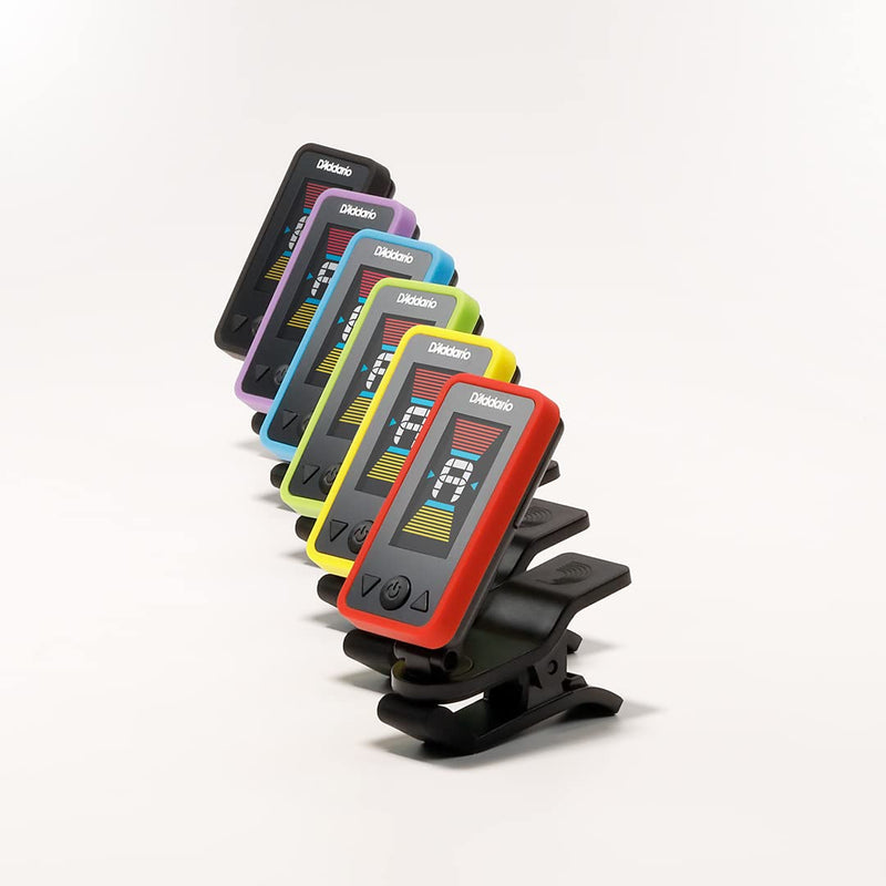D'Addario Eclipse Guitar Tuner Clip On, PW-CT-17BK, Black Battery