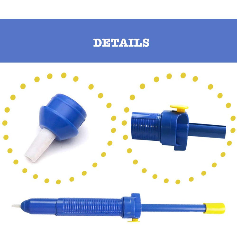 [AUSTRALIA] - Belmaks Desoldering Wick Vacuum Pump Soldering Suction Remover Kit Hand Tool for Vacuum Large Deluxe Series Blue Teflon Tip Anti-Static 33 cm Length 