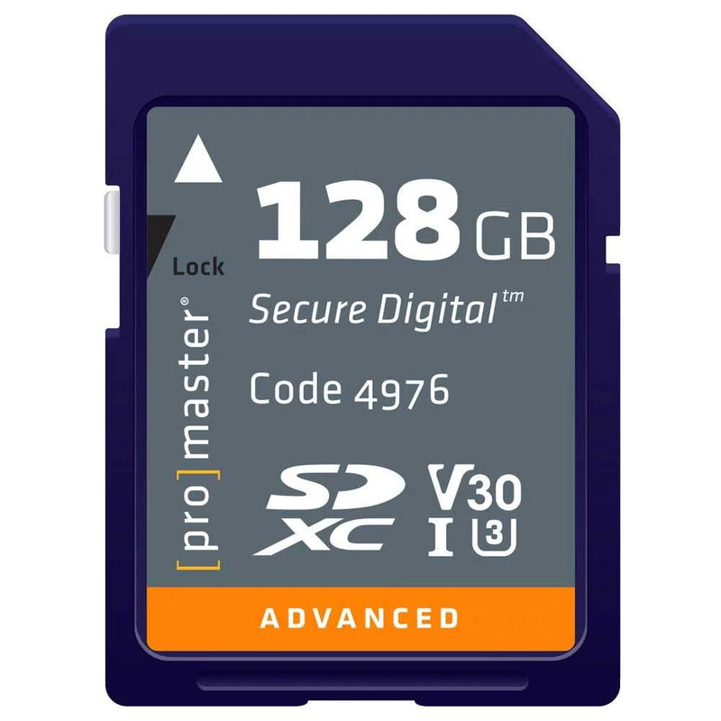 Promaster ADVANCED SDHC 128GB Memory Card 633X U3 V30