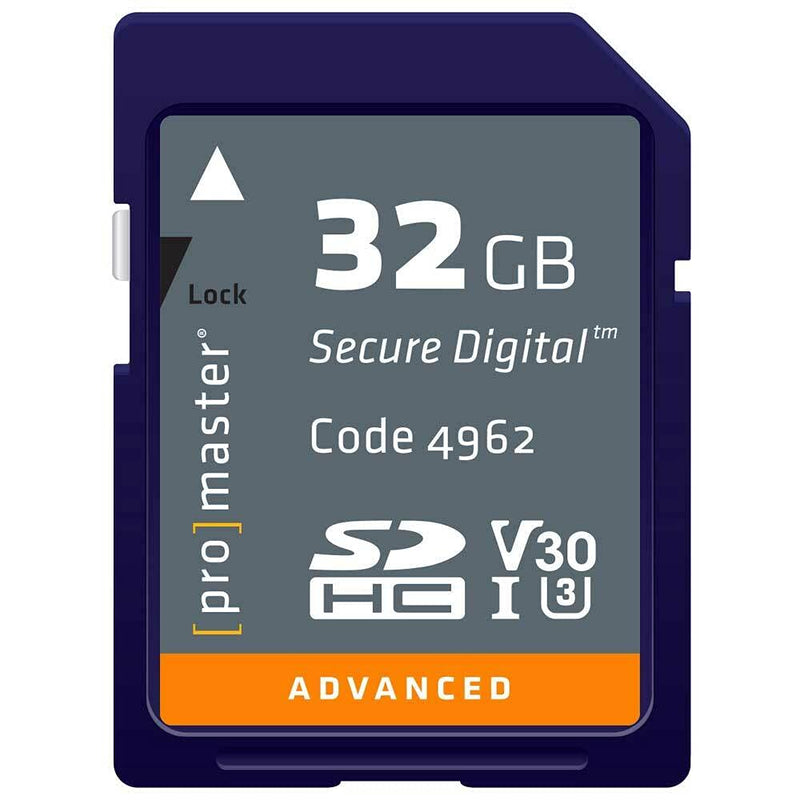 Promaster ADVANCED SDHC 32GB Memory Card 633X U3 V30