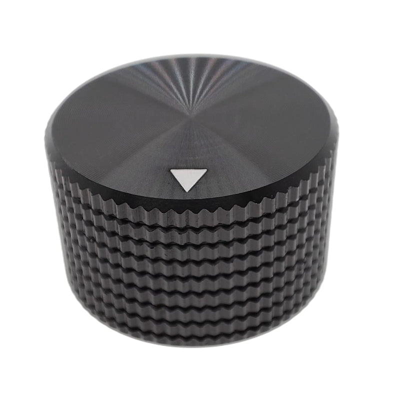5 Pack Aluminum Rotary Electronic Control Potentiometer Knob,for 0.23'' Diameter Shaft, 0.98'' Dia, 0.61'' H, Guitar Knob, Audio knob, Volume Control Knob(Black) Black
