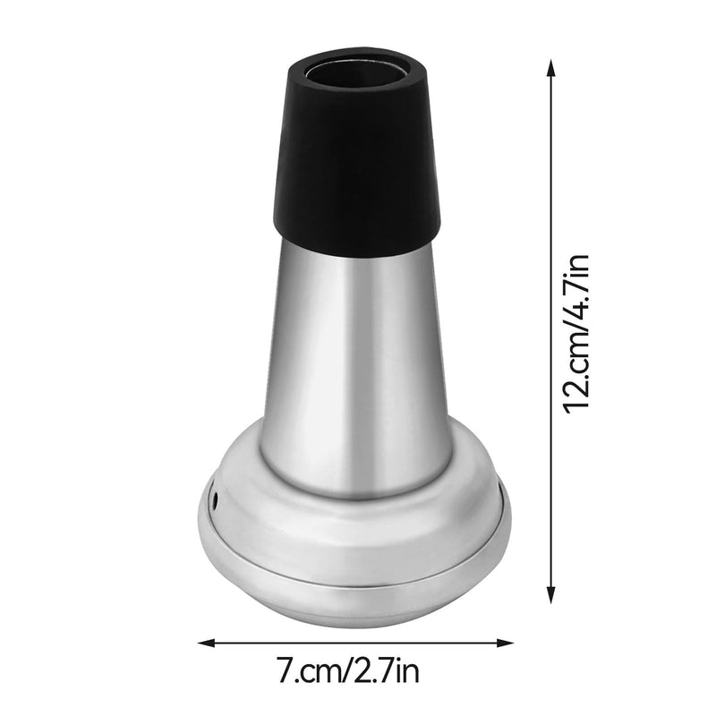 Trumpet Mute, Aluminum Trumpet Straight Mute, Pocket Trumpet Practice Mute Practice Mute Trumpet Muffler Silencer Trumpet Mutes Silencer for Jazz Classic,Beginners and Students