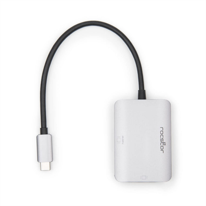 Rocstor USB-C to HDMI & VGA Female HDMI 4K VGA 1080P Aluminum Adapter