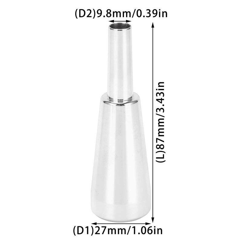 Trumpet Mouthpiece, 3C Metal Long Lasting Luster Thicker Heavier Replacement Mouthpiece Silver/Gold Optional Sportinggoods Wind Instrument Accessories(Silver?¨º?