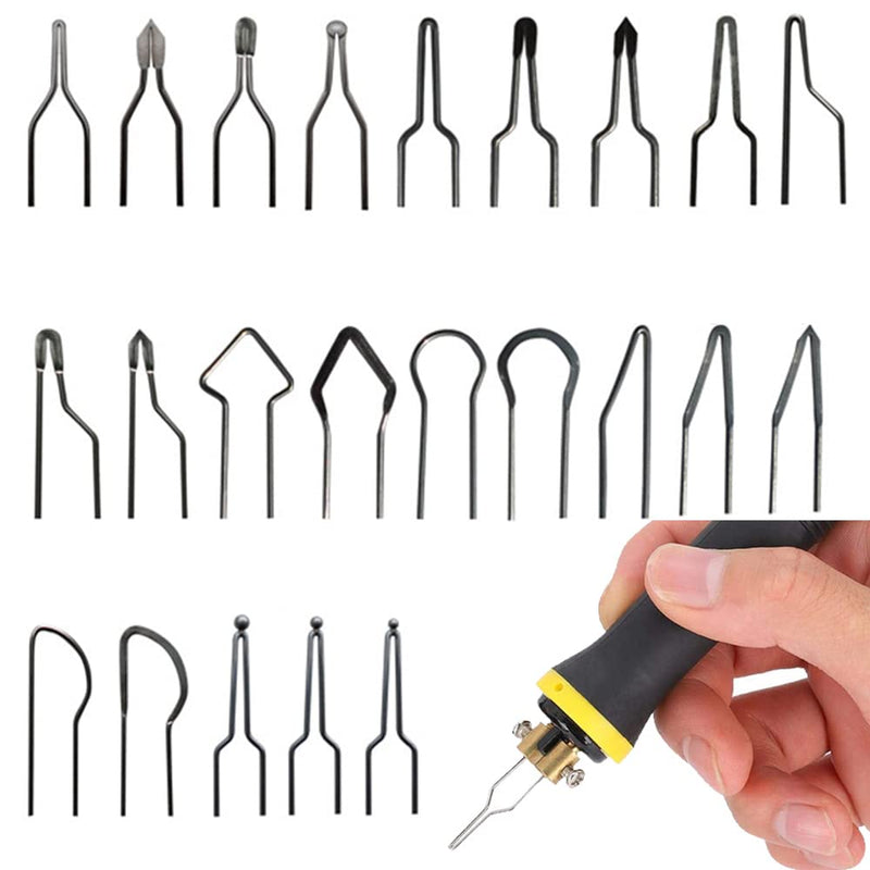 Lxoraziy Pack of 23 Pyrography Wire Tips Set, Soldering Iron Replacement Soldering Tip, Portable Tips for Pyrography, High Lmpedance Replacement Soldering Tip, for Pyrography Machines
