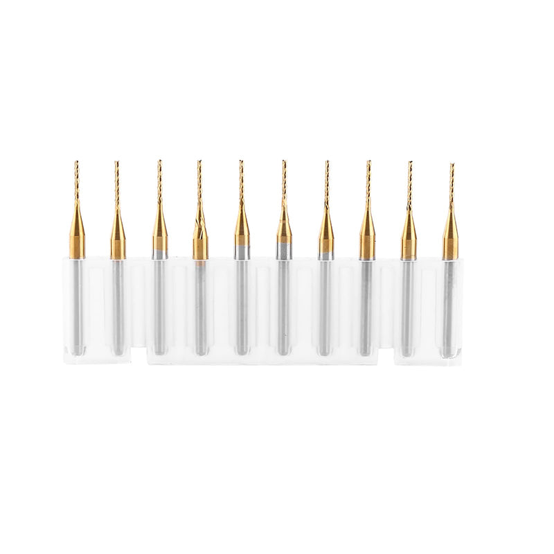 End Mill 1 mm, 10 Pieces Metal Cutter Engraving Bits Milling Tool Tungsten Carbide Cutter Drill Bit Set for Plastics Stainless Steel Copper