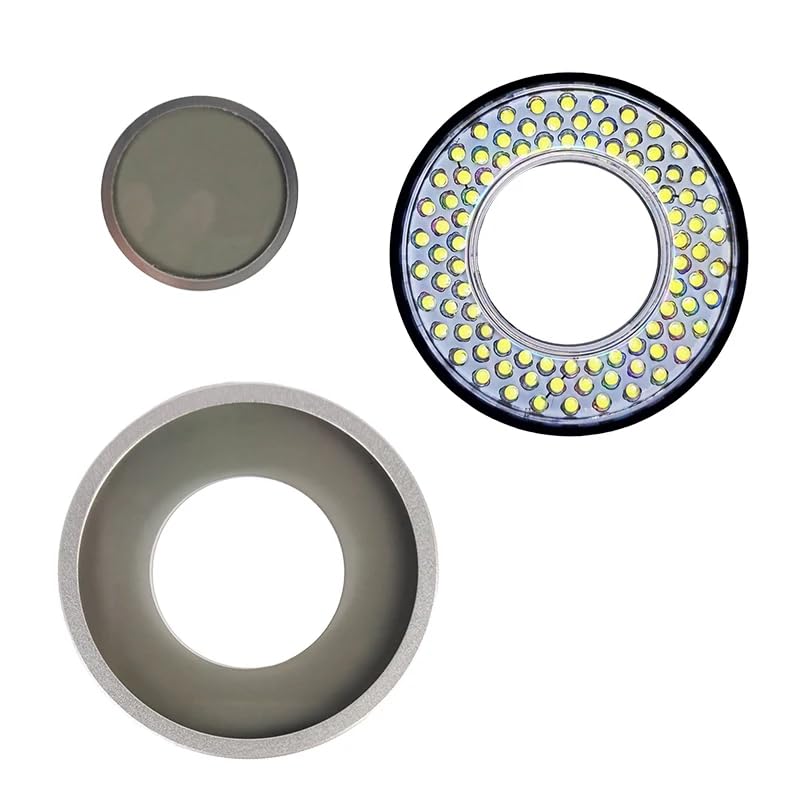 Polarized Microscope Light Anti Glare LED Ring Illuminator, USB Adjustable 96 LED Ring Light for Industry Monocular Binocular Trinocular Stereo Microscope Camera for PCB Repair 96 Polarized