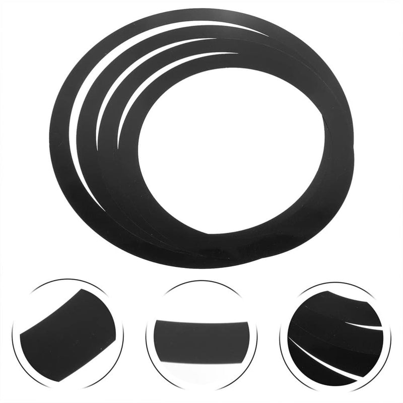 Vaguelly Electronic Drum Pads Drum Damperner Ring 4 Pieces/set Drum O Rings Drum Mufflers Circle Drum Dampeners Bass Drum Port Hole Rings, 12/13/14/16inch Drum Tone Control Ring Electronics Tools Black