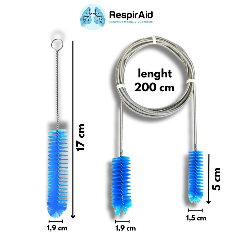 Complete CPAP Cleaning Kit – Compatible with ResMed & AirSense – Includes CPAP Hose, Tube Cleaning Brushes, Mask Wipes Bag, Wall Mounts & Hose Clips