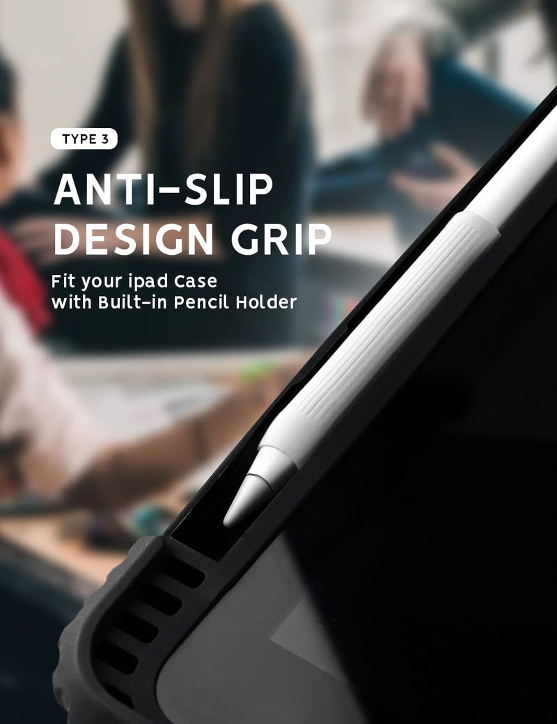 [AUSTRALIA] - 5 Pack Pencil Grips Compatible with Only Apple Pencil 2nd Generation Silicone Ergonomic Design Sleeve Holder(White) White 