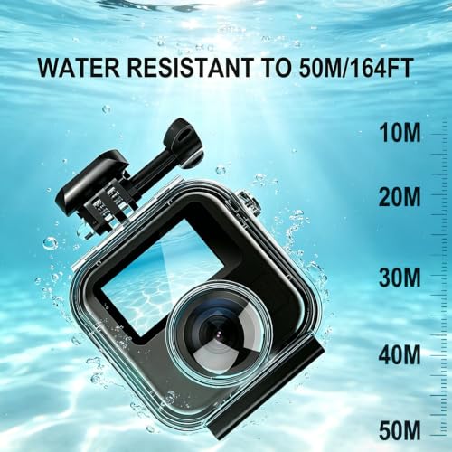 50M/164FT Underwater Dive Waterproof Case for GoPro MAX2 Camera for MAX2 Dive Case