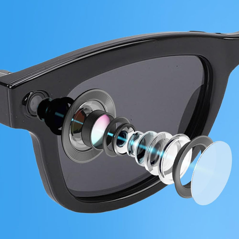 Yoidesu Ai Smart Glasses, 5mp Camera Glasses with Music & Call Features, Bluetooth Glasses with 26 Translation, Anti Women, Music Playback & Calling (Sunglasses) Sunglasses