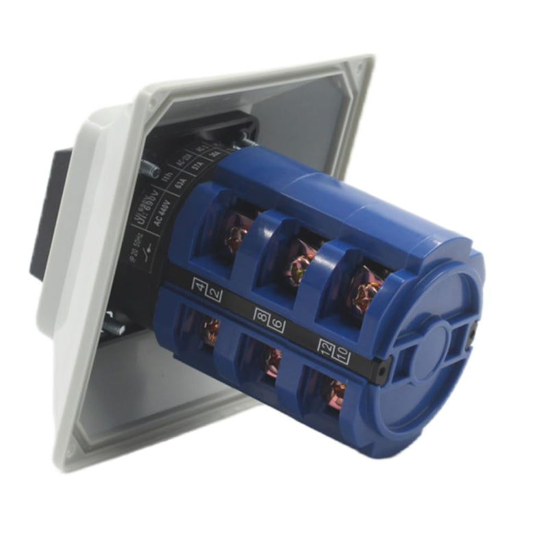 [AUSTRALIA] - 3 Phase Rotary Changeover Switch 690V 63A Universal Cam Conversion Switch 3 Position 12Terminal Main Switch Box JYW29-63/3 D303 