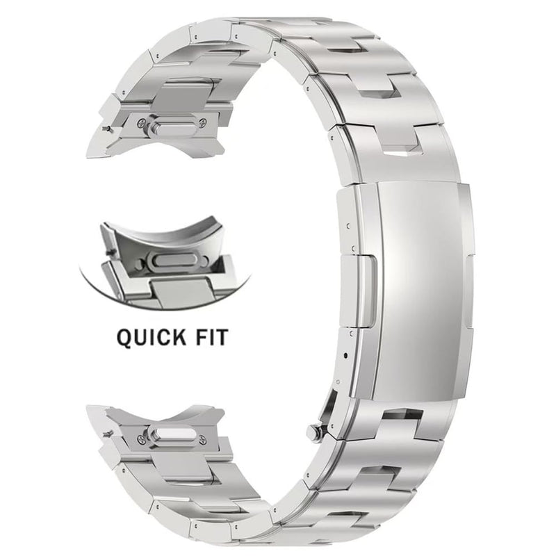Titanium Bands Compatible with Galaxy Watch 7/6/5/4/FE 44mm 40mm Band, 20mm No Gap Metal Strap for Galaxy Watch 6 Classic Band 47mm 43mm/Watch 5 Pro 45mm/Watch 4 Classic for Women Men Titanium
