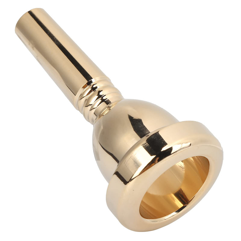 Trombone Mouthpiece Silver Plated Mouthpiece Tenor Large Shank Mouth Piece 12.7mm Trombone Accessory Replacement(Gold) Gold