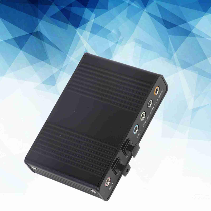 6 Channel Sound Card USB,External USB Sound Card Adapter for PC Laptop Audio,External Digital Optical SPDIF Audio Output Adapter for PC