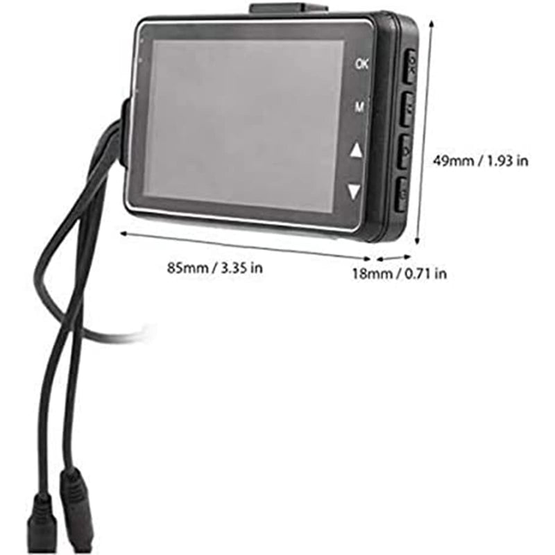 Motorcycle Driving Recorder Waterproof Dual Lens Video HD 1080p Dash Cam Front and Rear Motorbike Camera