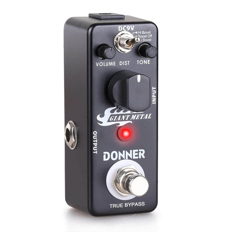 [AUSTRALIA] - Donner Giant Metal Distortion Pedal -Boost Distortion for Electric Guitar, 3 Modes True Bypass Black Distortion 