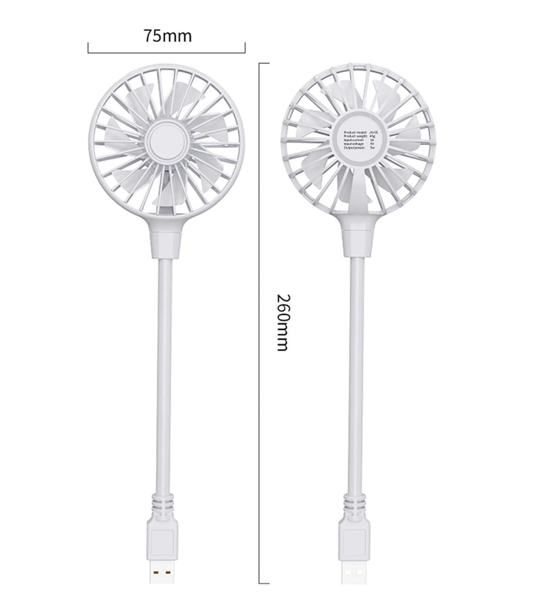 USB Fan, Mini Portable Fan for 360° Rotation, Small Personal Fan for Home Office, Desk Fan Compatible with All USB Outputs such as Laptop/Power Bank/Plug, Pocket Fan for Travel Commute(No switch)