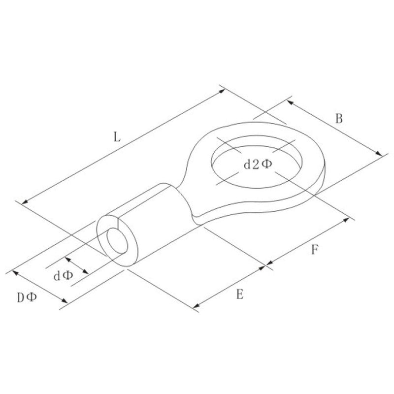 Lumonic 25 x Crimp Terminals Blank 0.5-1.5 mm² I Ring Cable Lugs M4 Uninsulated I Cable Lugs M4, Tube Cable Lug 0.5 mm2 1.5 mm2 Ring Eyelets, Crimp Connector 0,5-1,5mm² Hole diameter: M4