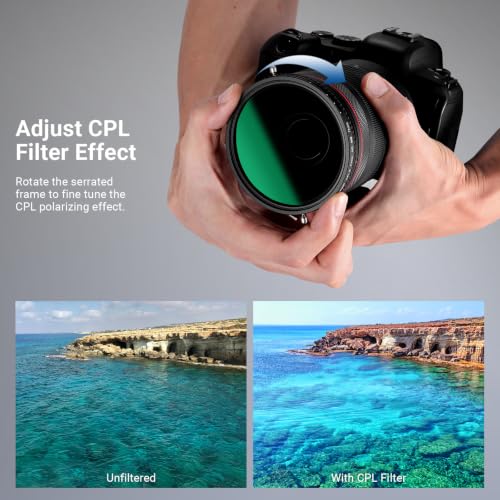 NEEWER 2 in 1 77mm Variable ND Filter ND2-D32&CPL Circular Polarizer Filter
