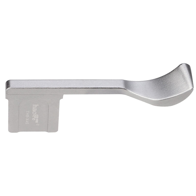 [AUSTRALIA] - Haoge THB-X4S Hand Grip Metal Hot Shoe Thumb Up Rest for Fujifilm Fuji X-E4 Camera Silver 