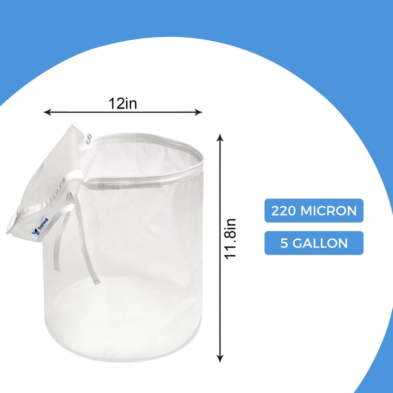 Bubble Bag 2 Gallon 220 Micron All Mash Bubble Hasch Bags Essence Extraction Bag Kit Filter Bag Zipper Bag Suitable for Herb Extraction and Production of Hash by Ice Extraction