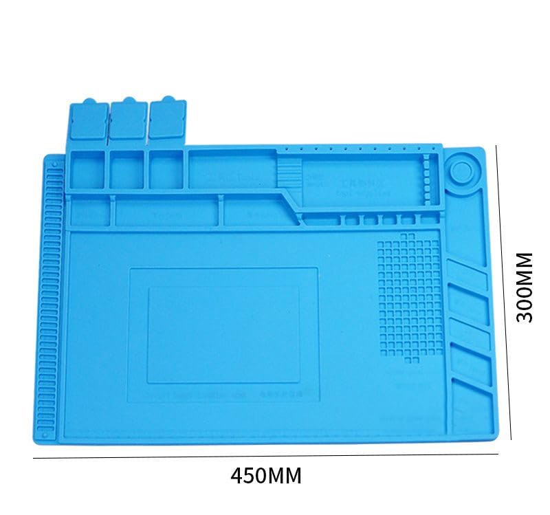 [AUSTRALIA] - Magnetic Soldering Mat, 45 x 30 cm, Repair and Soldering Mat, Silicone, 500°C Workbench Mat, for Repairing Watches, Phones, Laptops 