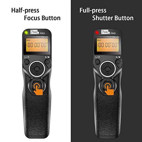 Wireless Remote Commander Shutter Release Cable Timer Pixel TW-283 S2 Wired Shutter Release Cable Compatible for Sony Alpha a7, a77II, a7R,a7RII, a7S, a5100, a6000