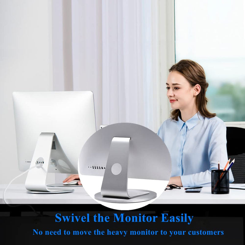 Aluminum 360° Rotation Monitor Swivel Base for Computer Screen Monitor | Turntable Stand Flat Panel TV Rotating Mat for iMac Laptop Potted Plants Arts Crafts Products Display Stand