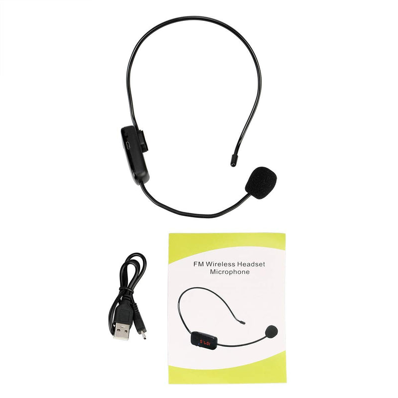 [AUSTRALIA] - Retekess TR503 Wireless FM Microphone Headset, Hands-Free with Rechargeable Battery for Voice Amplifier, Church, Tour Guide, Teacher, Salesman, Conference, Karaoke (Black) 