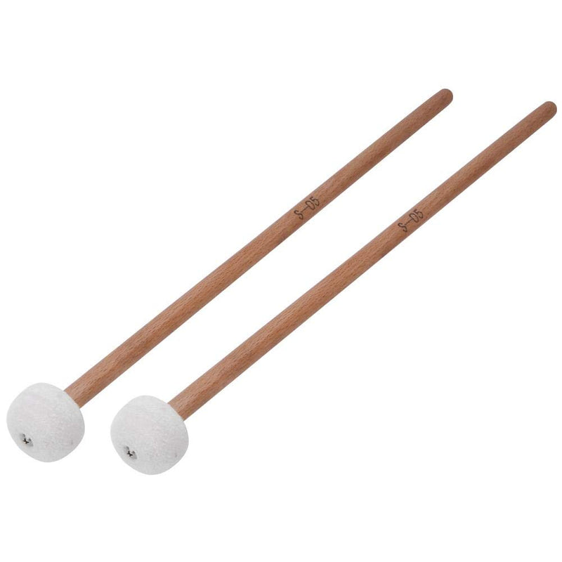 Bnineteenteam 2Pcs Timpani Mallet Timpani Stick Snare Drum Mallet with Felt Head for Marching Band Snare Drum