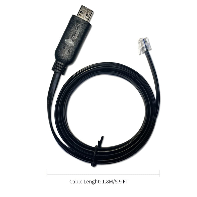 DSD TECH SH-RJ12C USB to RJ12 6P4C RS232 Serial Cable for APC PDU ATS(5.9FT/1.8M)