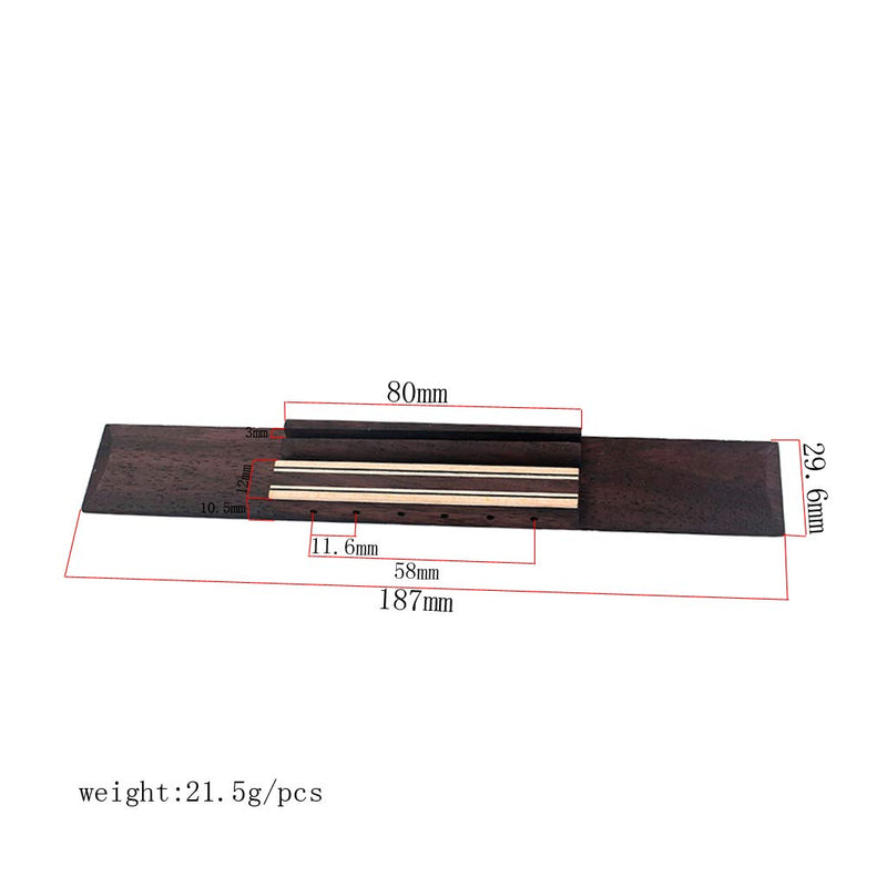 [AUSTRALIA] - Alnicov Classical Guitar Bridge,7.28 Inch,Rosewood,for Guitar Parts Replacement 