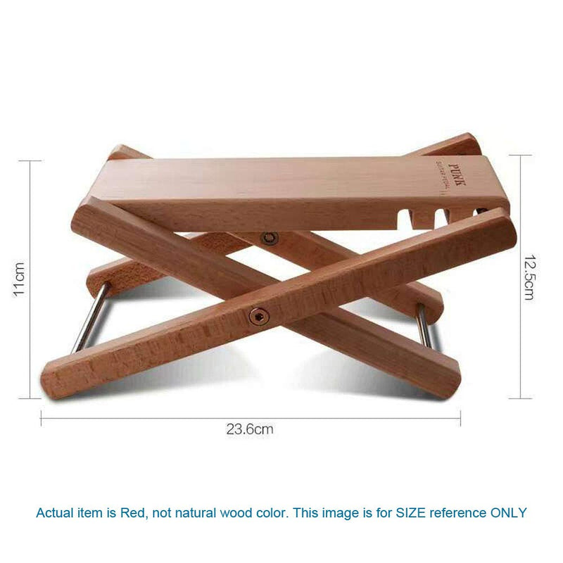 Adjustable Solid Wood Guitar Footstool, Foldable, Height and Angle Adjustable, Heavy Duty, Music Foot Stool, 27cm x 13cm