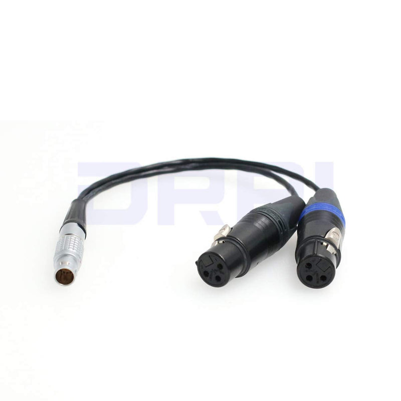 DRRI Atomos 10pin to Dual 3-Pin XLR Breakout Audio Input Cable for Shogun Monitor Recorder Z 10pin-2*XLR